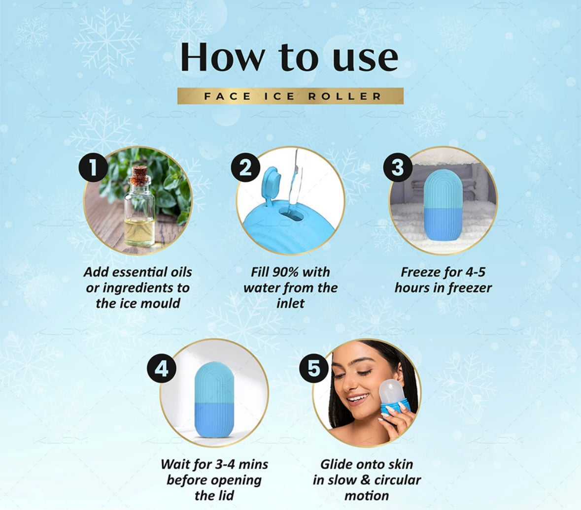 Ice Roller for Face Massager | Instant Cooling & Skin Tightening Roller