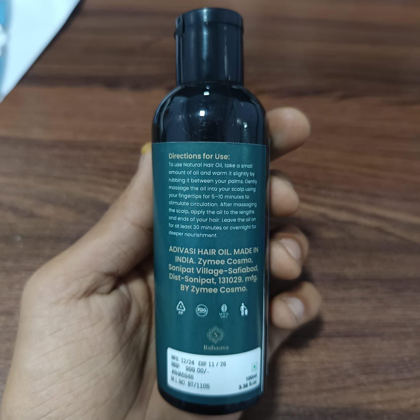 Rahaasa Adivasi Hair Oil 100 ml Pack of 1