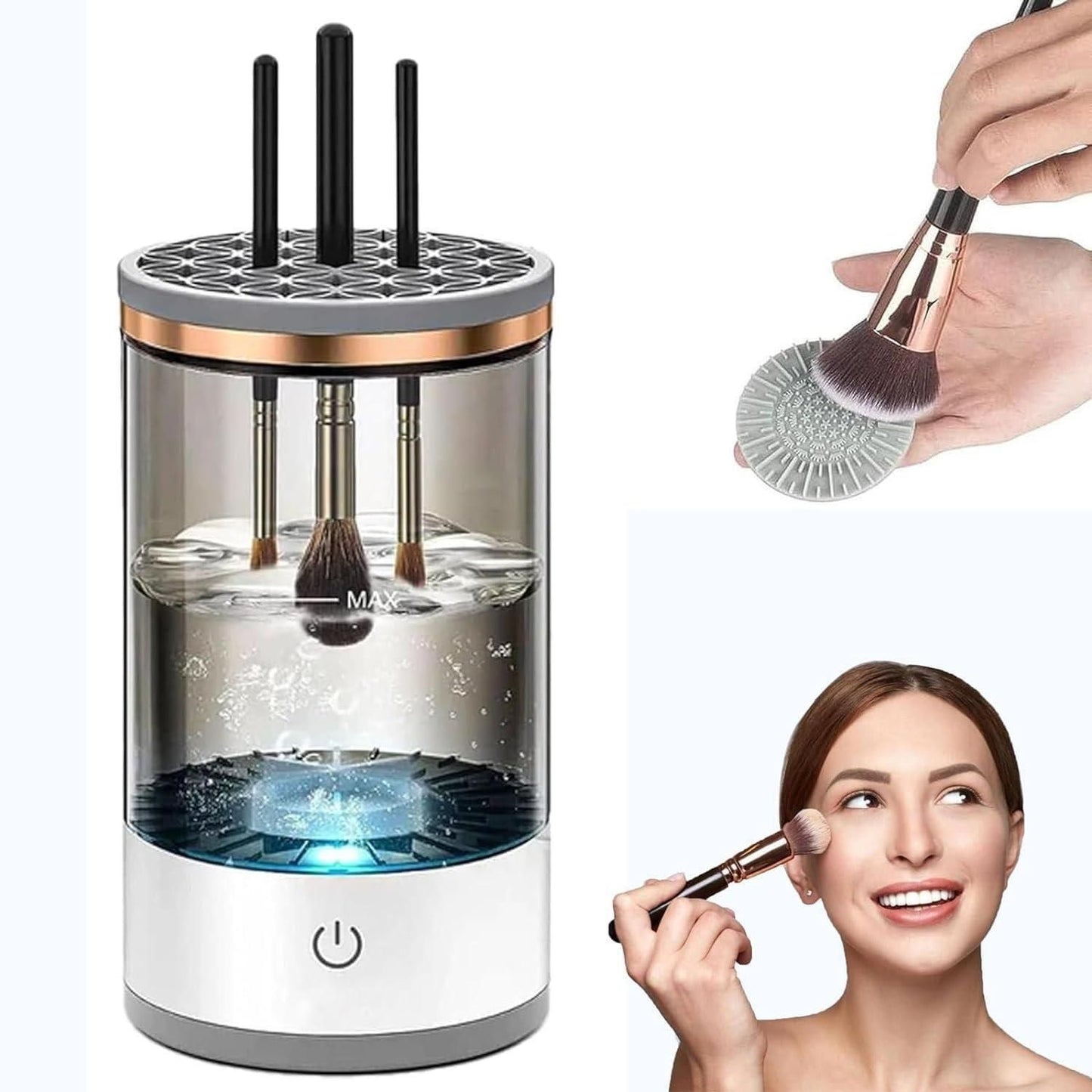 Electric Make Up Brush Cleaner – USB Rechargeable Automatic Deep Cleaning Device