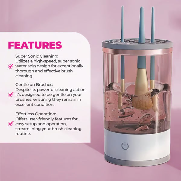 Electric Make Up Brush Cleaner – USB Rechargeable Automatic Deep Cleaning Device