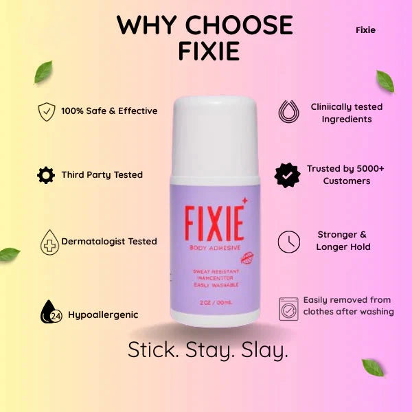 Fixie Body Adhesive Roller – Natural Glue for Long-Lasting Hold (60ml)