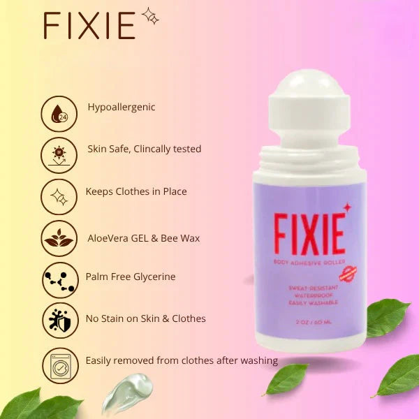 Fixie Body Adhesive Roller – Natural Glue for Long-Lasting Hold (60ml)