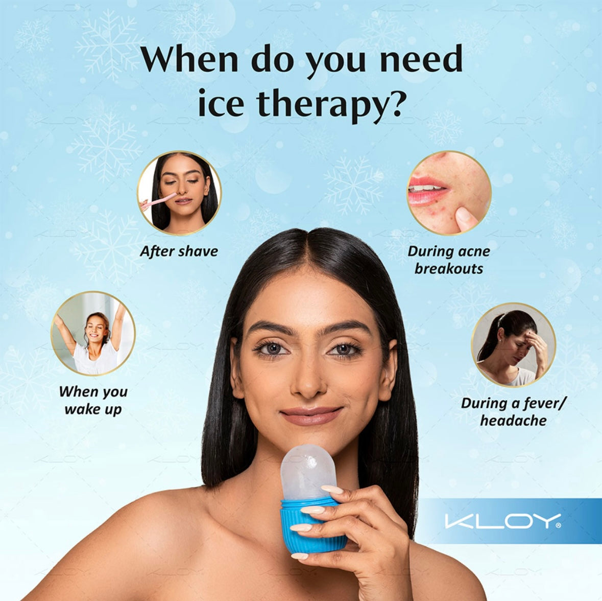 Ice Roller for Face Massager | Instant Cooling & Skin Tightening Roller