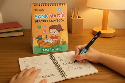Sank Magic Practice Copybook (4 BOOKS,1 PEN,1 GRIP,10 REFILL)