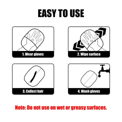 Pet Hair Removal Gloves (Pack of 2)