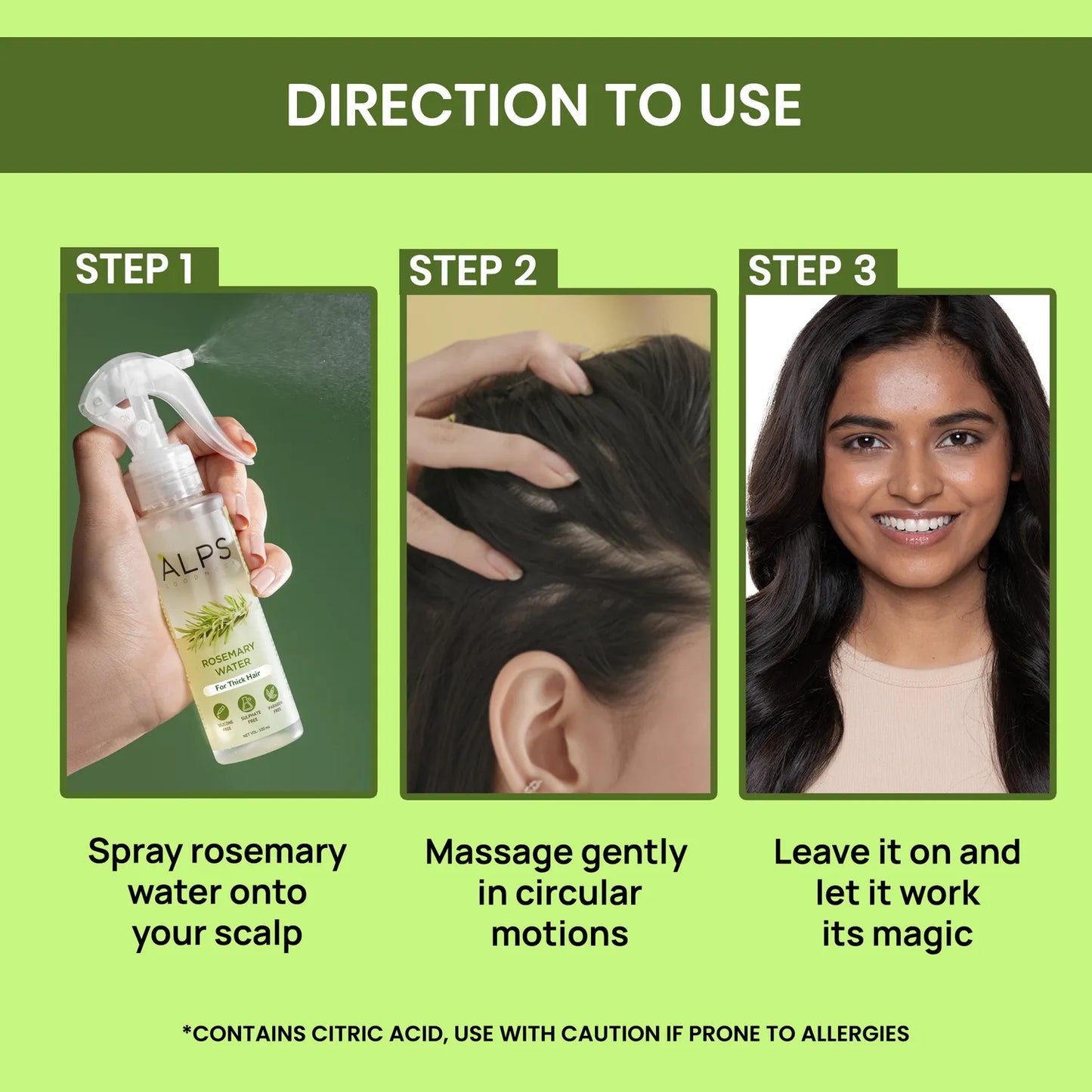 🌿 Rosemary Water Hair Spray for Regrowth | Buy 1 Get 3 (Pack of 3 and 6)