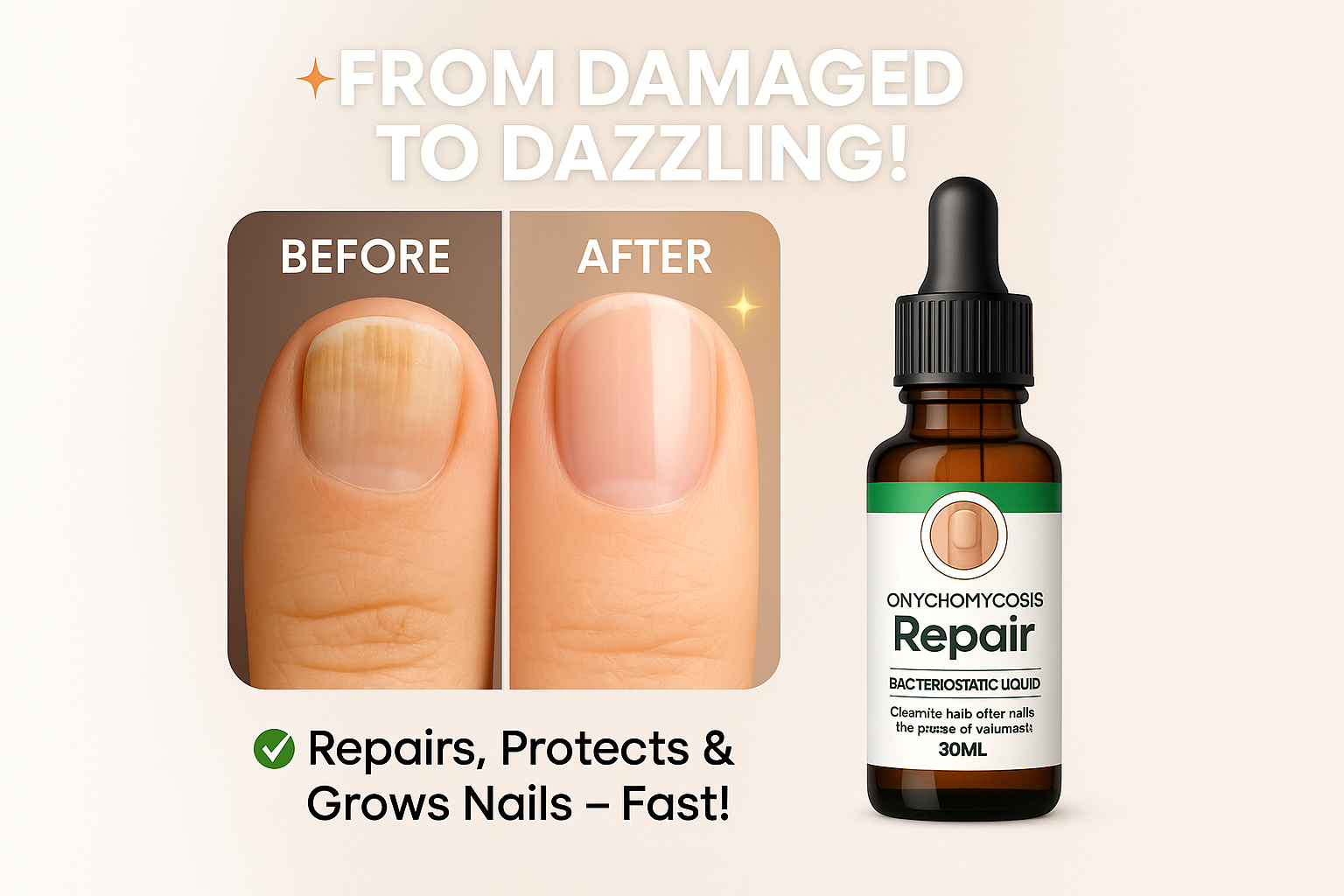 Nail care product advertisement without price tag